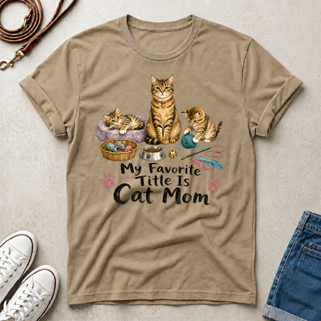 Favorite Cat Mom T-Shirt