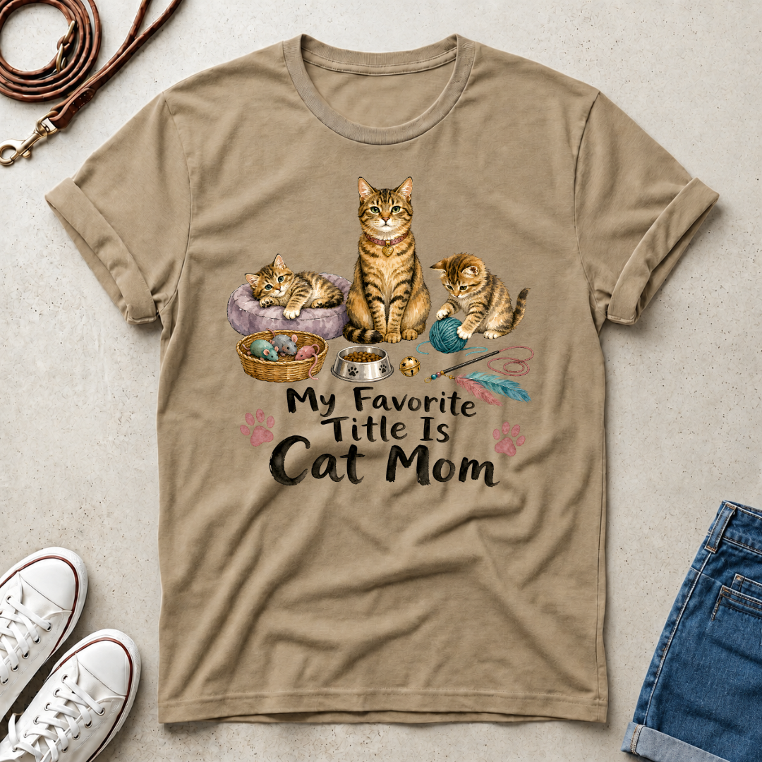 Favorite Cat Mom T-Shirt