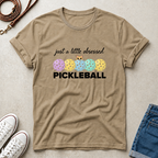 Cats Pickleball Obsessed T-Shirt — “just a little obsessed” Cute Paddle & Ball Tee