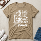 Reader Who Loves Books & Cat Graphic T-Shirt