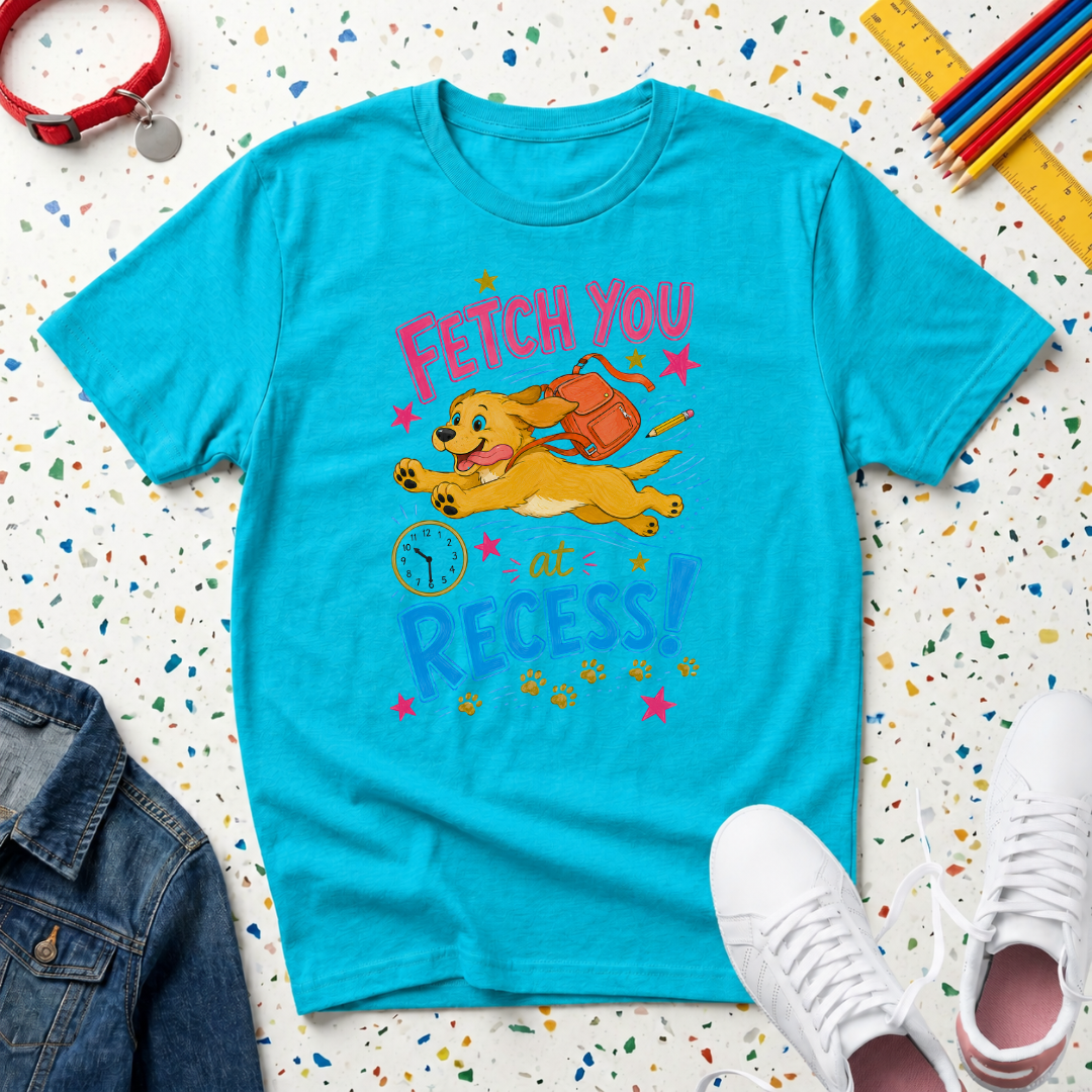 Fetch You at Recess! Playful Puppy Recess T-Shirt
