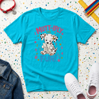 Kids Tee  "Mutt-iply the Fun!" Cute Dalmatian Puppy T-Shirt