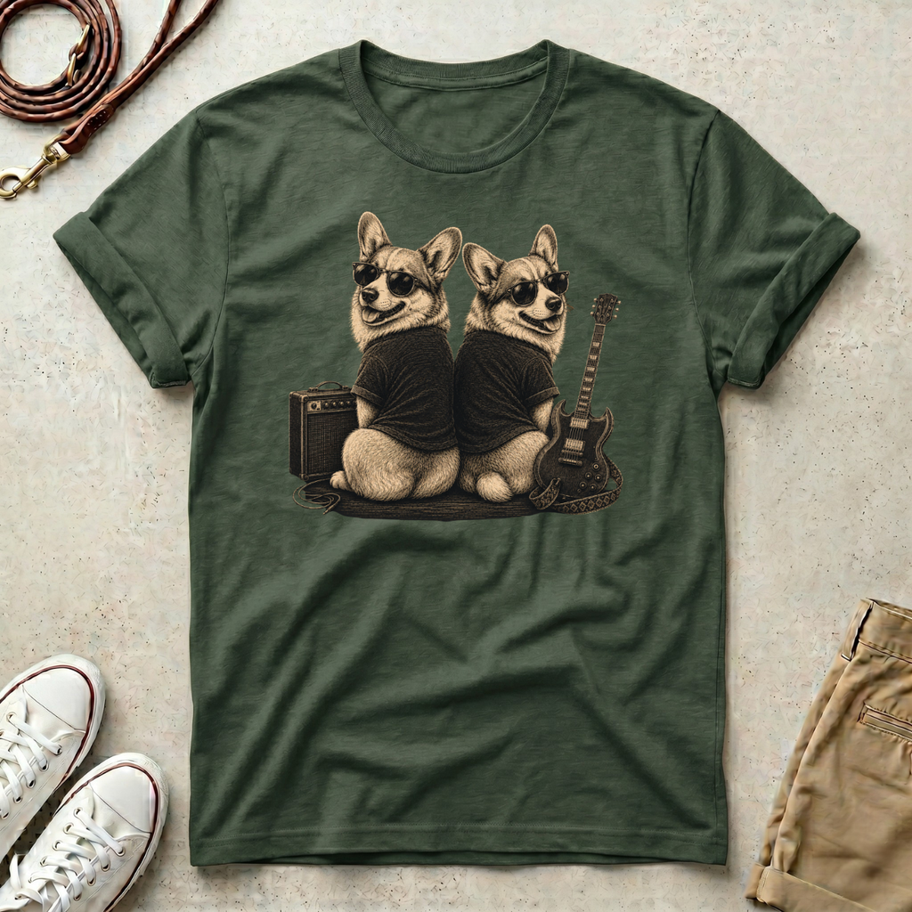 Corgi Dog Duo Graphic T-Shirt