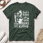 Reader Who Loves Books & Cat Graphic T-Shirt