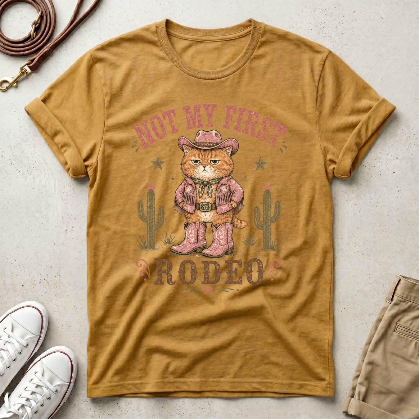 Cowgirl Cat  T-Shirt