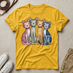 Fabric Textile Cat T-shirt