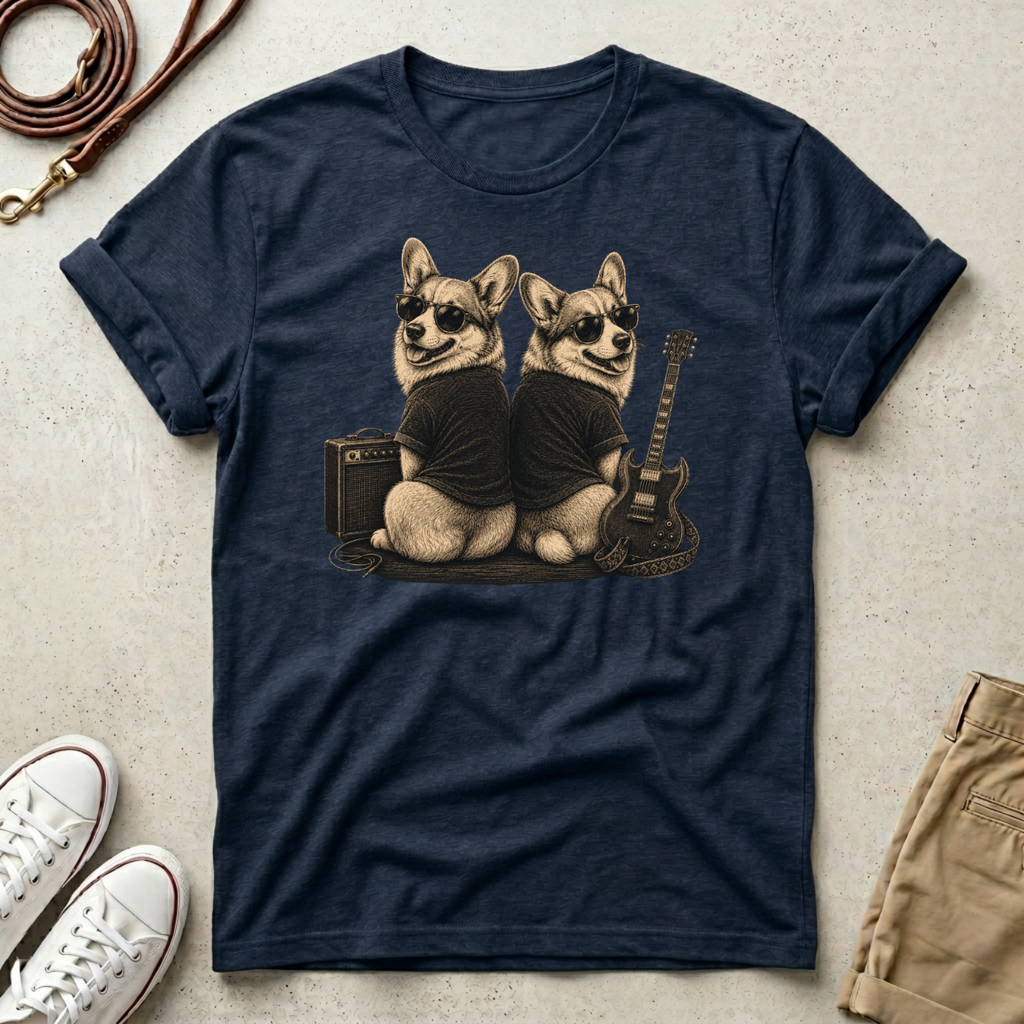 Corgi Dog Duo Graphic T-Shirt