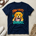Paw-verty Expert Dog Graphic T-Shirt