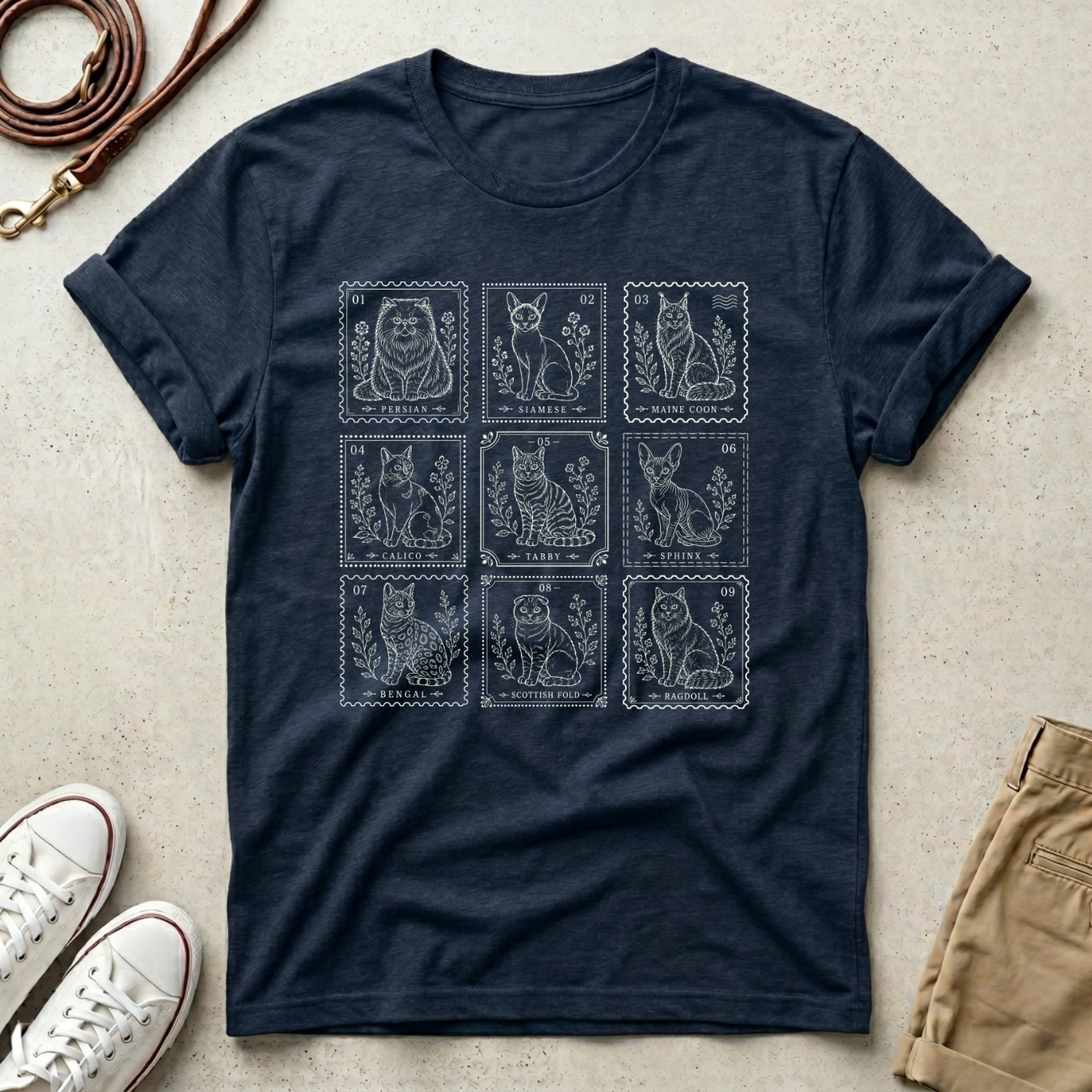 Vintage Tarot Cat T‑Shirt