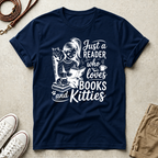 Reader Who Loves Books & Cat Graphic T-Shirt