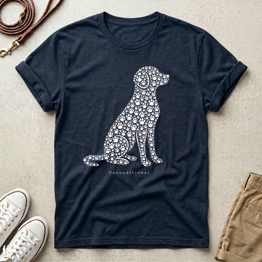 Dog Silhouette White T-Shirt