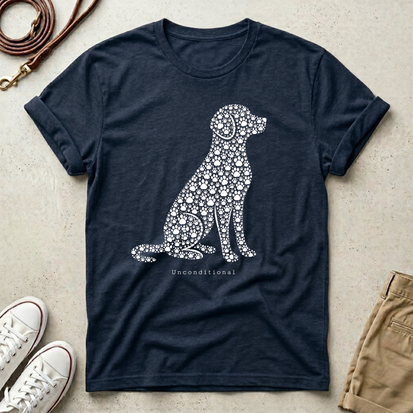 Dog Silhouette White T-Shirt