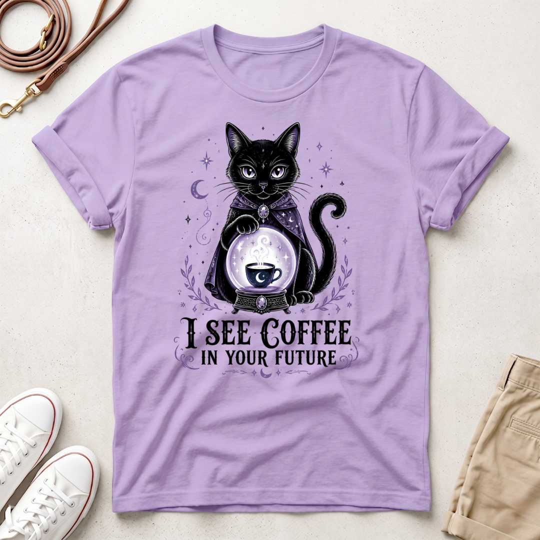 Coffee Fortune Cat T-Shirt