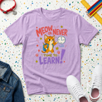 Youth Tee Meow or Never Cute Kitten Back-to-School Shirt