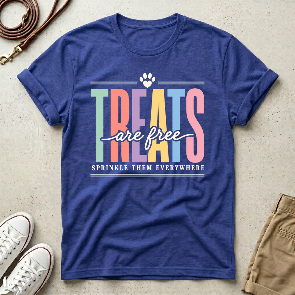 Treats Are Free T-Shirt — 'Sprinkle Them Everywhere' Pet Lover Tee