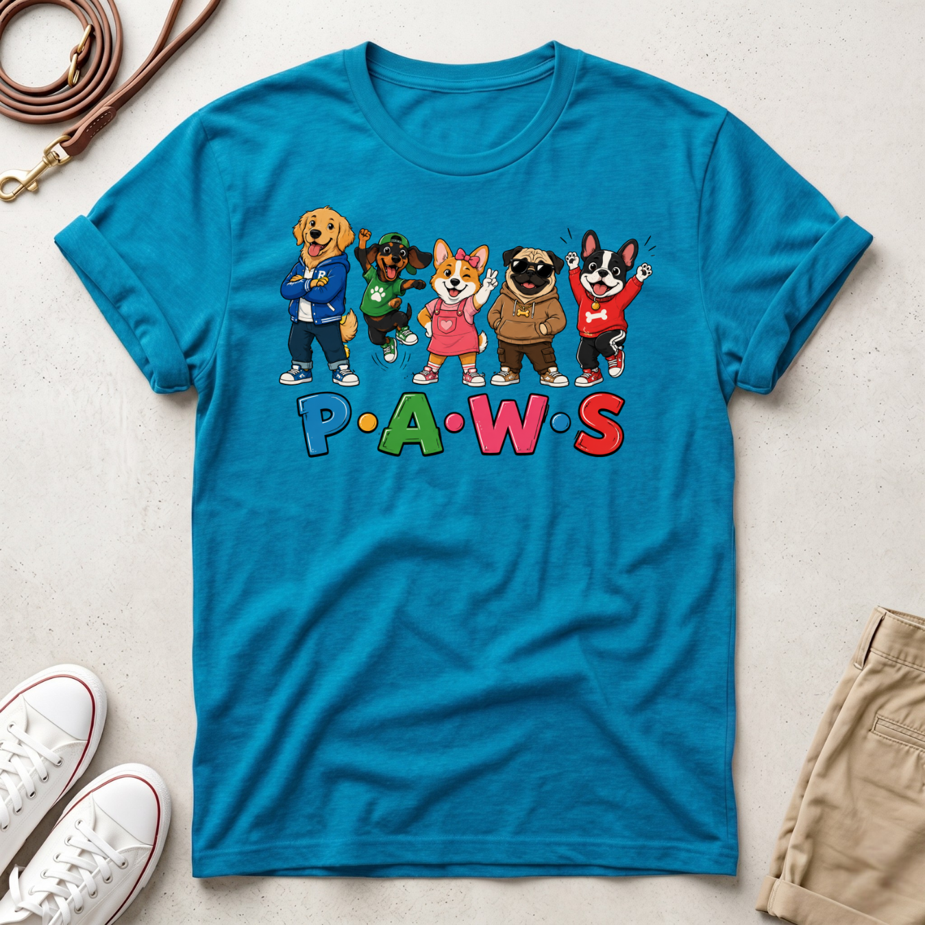 PAWS  Dog Crew T-Shirt