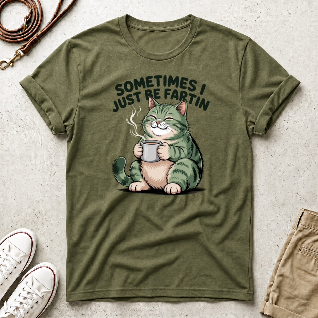 Sometimes I Just Be Fartin Funny Cat  Graphic T-Shirt