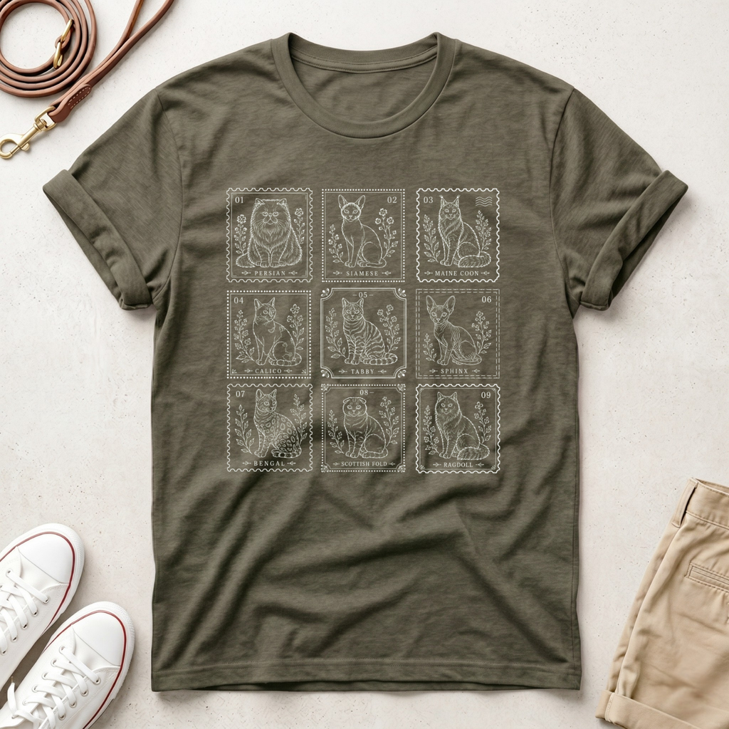 Vintage Tarot Cat T‑Shirt