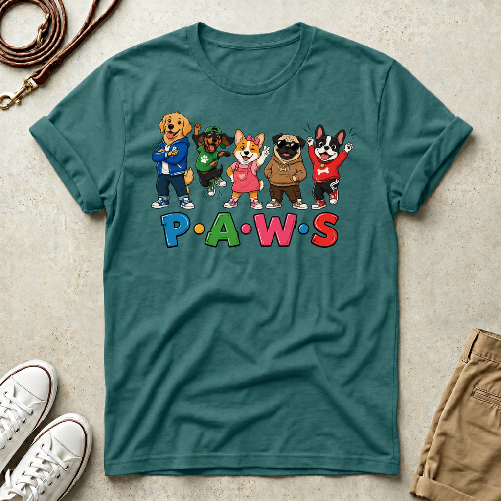 PAWS  Dog Crew T-Shirt