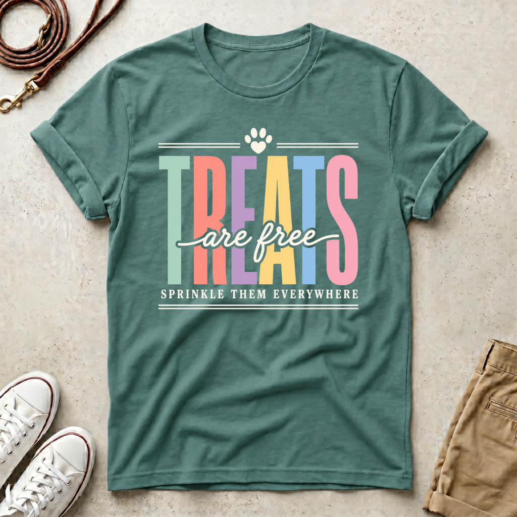 Treats Are Free T-Shirt — 'Sprinkle Them Everywhere' Pet Lover Tee