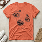 Worried Dog Face Graphic T-Shirt