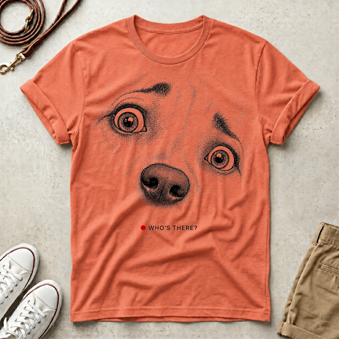 Worried Dog Face Graphic T-Shirt