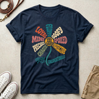 Retro Heartwarming You Are Loved Flower Graphic T-Shirt