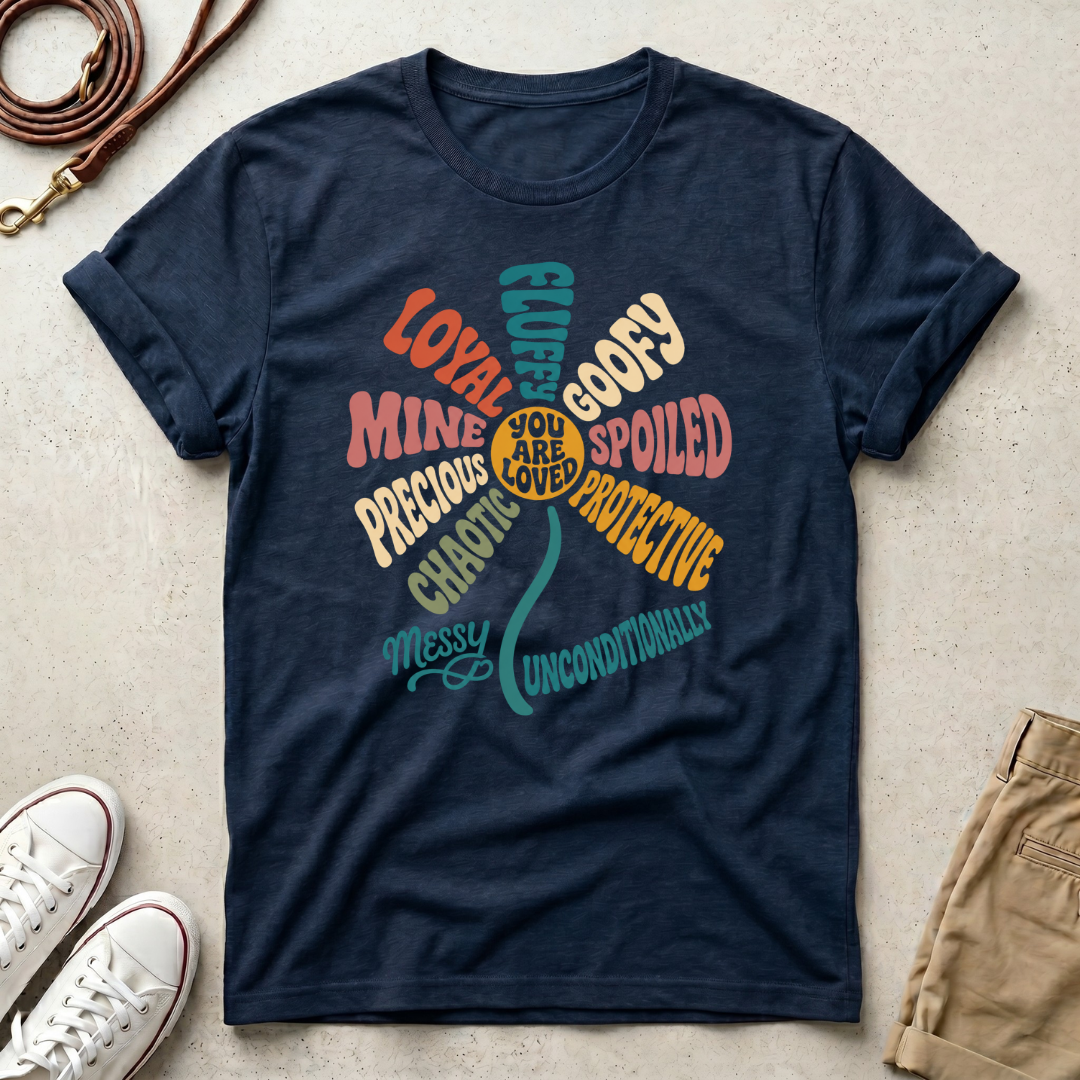 Retro Heartwarming You Are Loved Flower Graphic T-Shirt