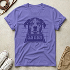 Case Closed dog mugshot t-shirt in Violet