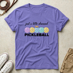 Cats Pickleball Obsessed T-Shirt — “just a little obsessed” Cute Paddle & Ball Tee