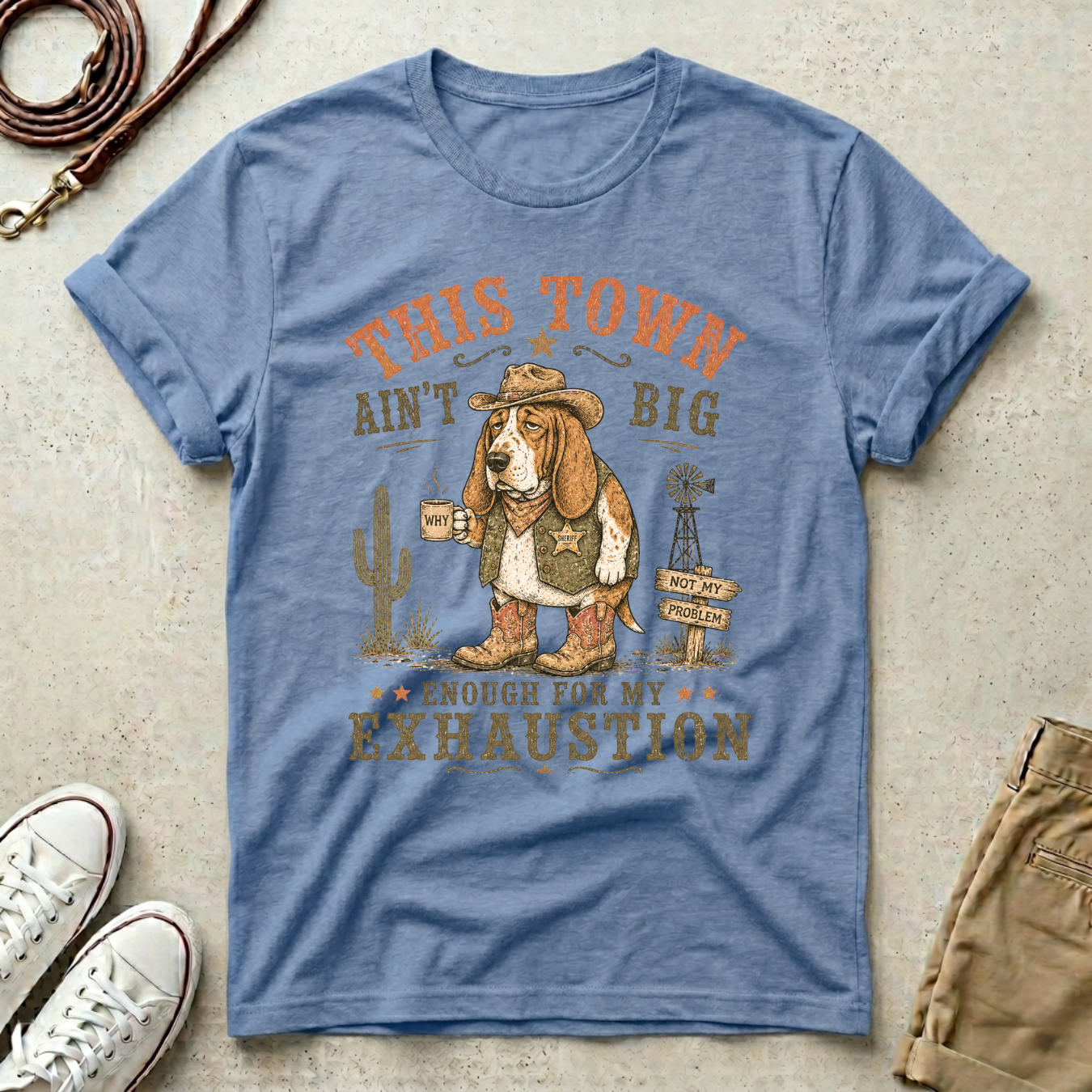 Senior Dog Cowboy  T-Shirt