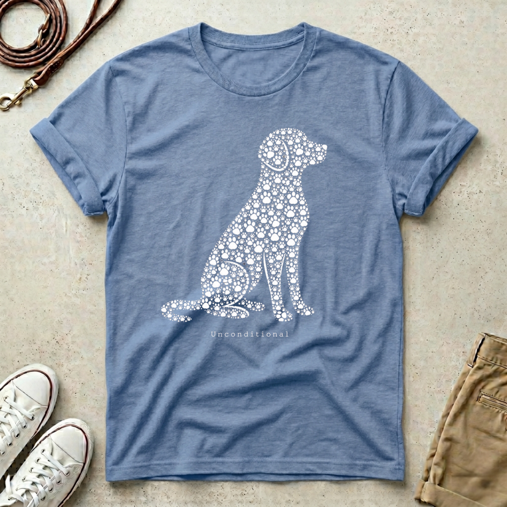 Dog Silhouette White T-Shirt