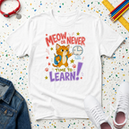 Youth Tee Meow or Never Cute Kitten Back-to-School Shirt