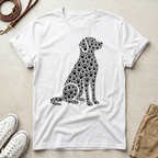 Dog Silhouette Floral T-Shirt